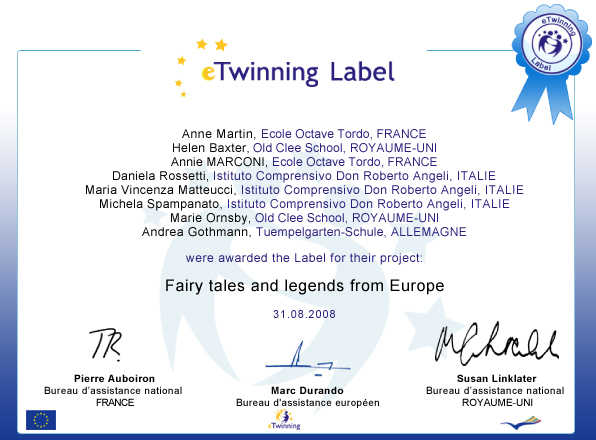 E-twinning label